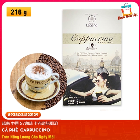 Cà Phê Hòa Tan TRUNG NGUYÊN G7 Cappuccino Hazelnut (Hộp 216g)